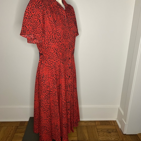 Nanette Lepore red leopard print dress size 6 - Picture 2 of 6